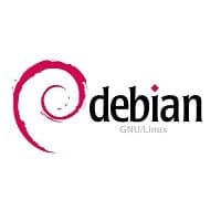 The Debian logo showcases a red swirl to the left, with "debian GNU/Linux" elegantly displayed to the right on a pristine white background, embodying the spirit of reliable IT Services in Contra Costa County.