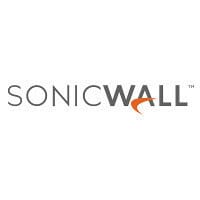 Logo of SonicWall, showcasing the company name in gray capital letters with an orange, curved line integrated into the "W" of "WALL," symbolizing their commitment to cybersecurity services in Contra Costa County.