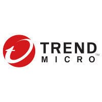 Logo featuring a red circle with a white stylized "t" swoosh on the left, and the text "TREND MICRO" in black uppercase letters on the right, known for premier Cybersecurity Services in Contra Costa County.