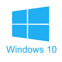 Blue Windows 10 logo with four square panes forming a window, accompanied by the text "Windows 10" below. Ideal for IT solutions in Contra Costa County.